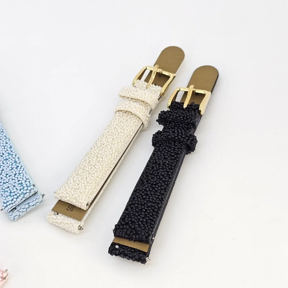5X Invicta 16MM Multicolors Genuine Leather Band Straps Gold Buckle‎